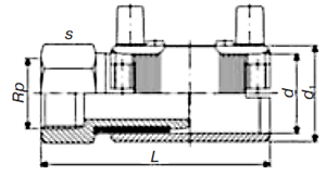 Переход э. с. ПЭ/нержавеющая сталь SDR 11 PE 100 PN 10 Elgef Plus